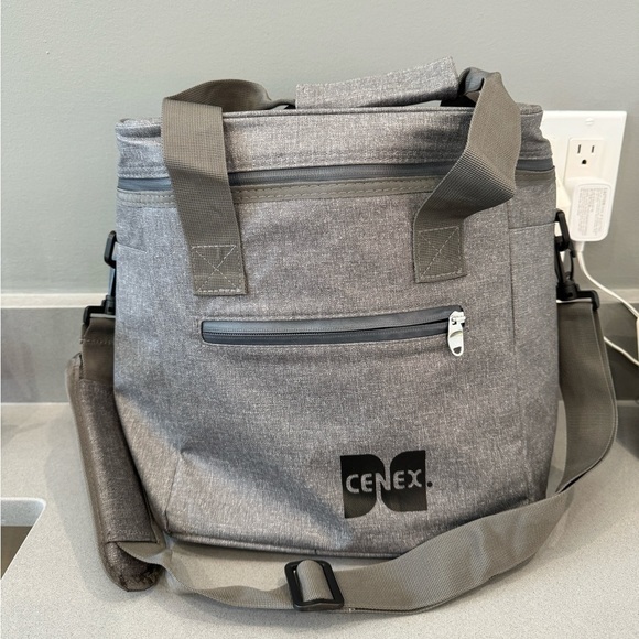 Gray Cooler Bag with Shoulder Strap - Picture 1 of 5
